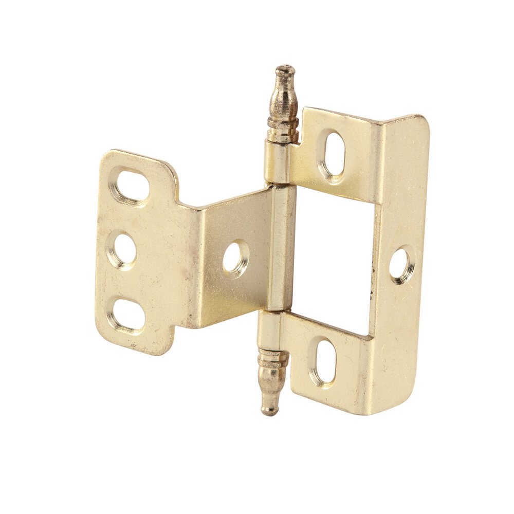 Hafele Full Wrap Non-Mortise Decorative Butt Hinge with Minaret Finial in Polished Brass