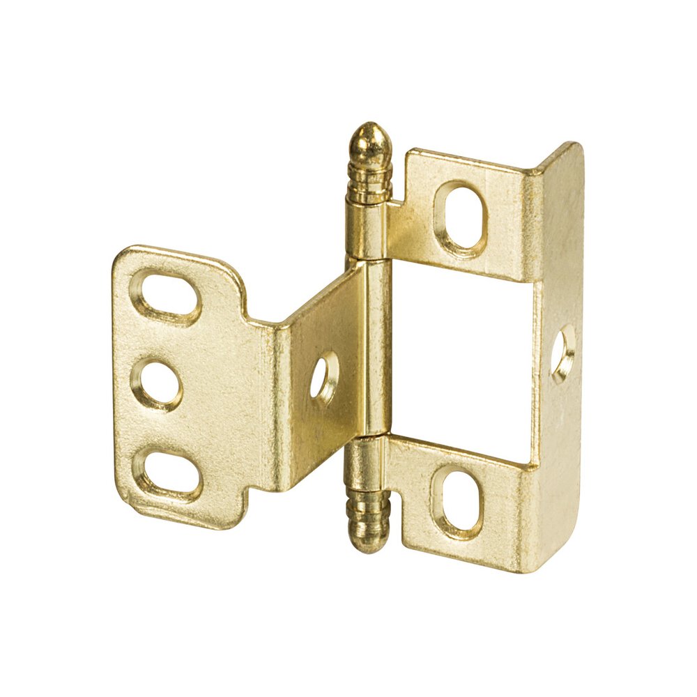 Hafele Full Wrap Non-Mortise Decorative Butt Hinge with Ball Finial in Polished Brass