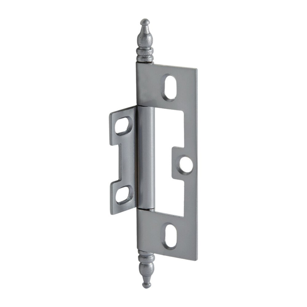 Hafele Non-Mortise Decorative Butt Hinge with Minaret Finial in Satin Chrome