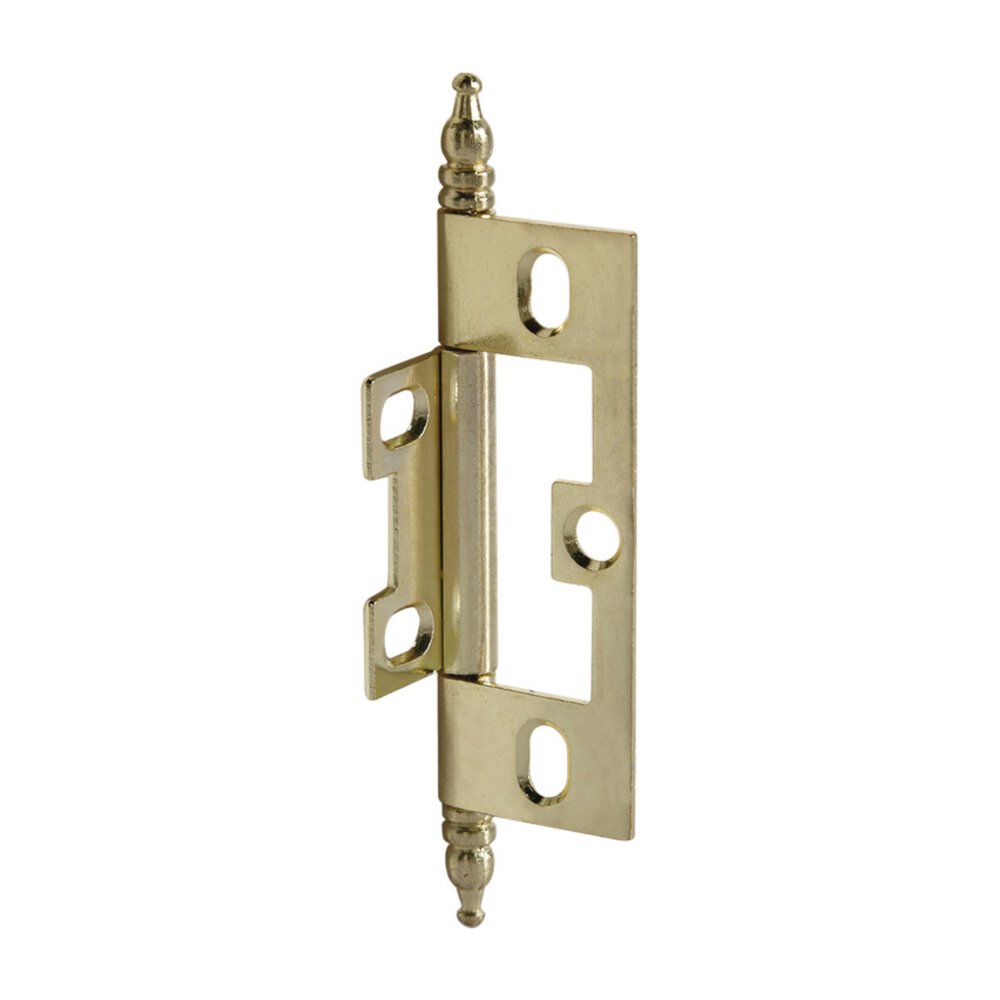 Hafele Non-Mortise Decorative Butt Hinge with Minaret Finial in Polished Brass