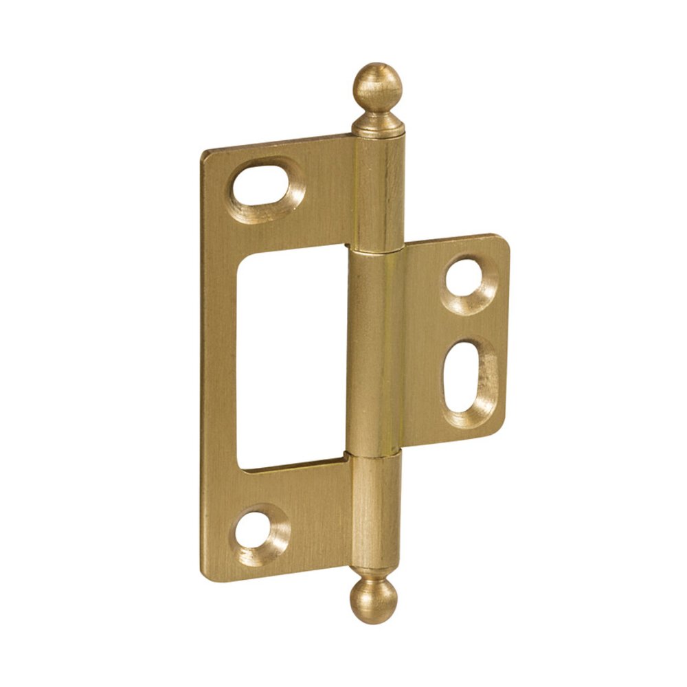 Hafele Non-Mortised Decorative Butt Hinge with Minaret Finial Brushed Brass
