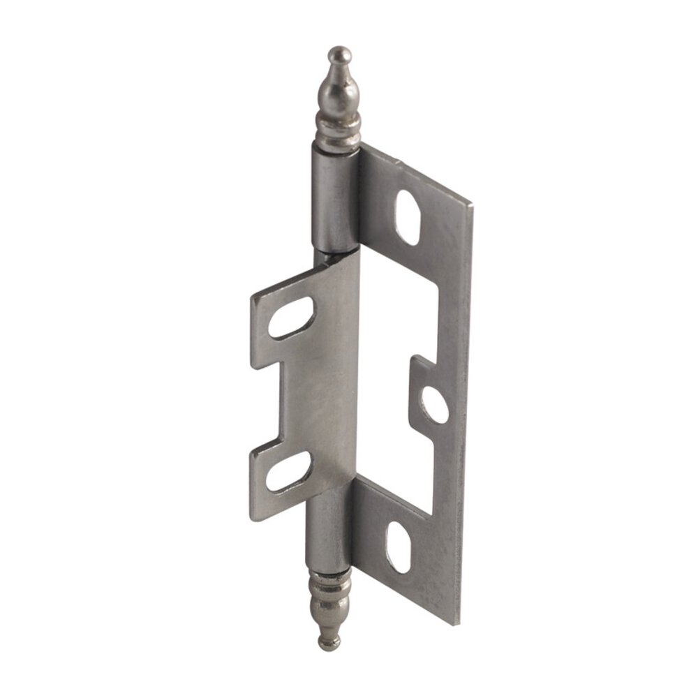 Hafele Non-Mortise Decorative Butt Hinge with Minaret Finial in Matte Nickel