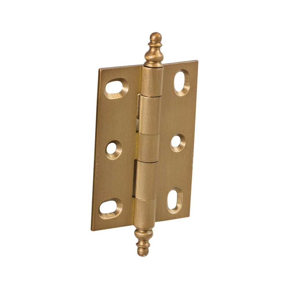 Hafele Mortised Decorative Butt Hinge with Minaret Finial in Brushed Brass