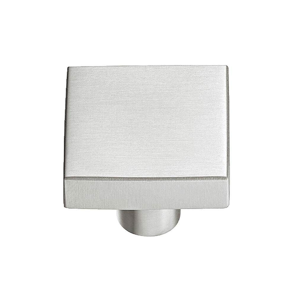 Hafele 1 1/4" Square Knob in Stainless Steel