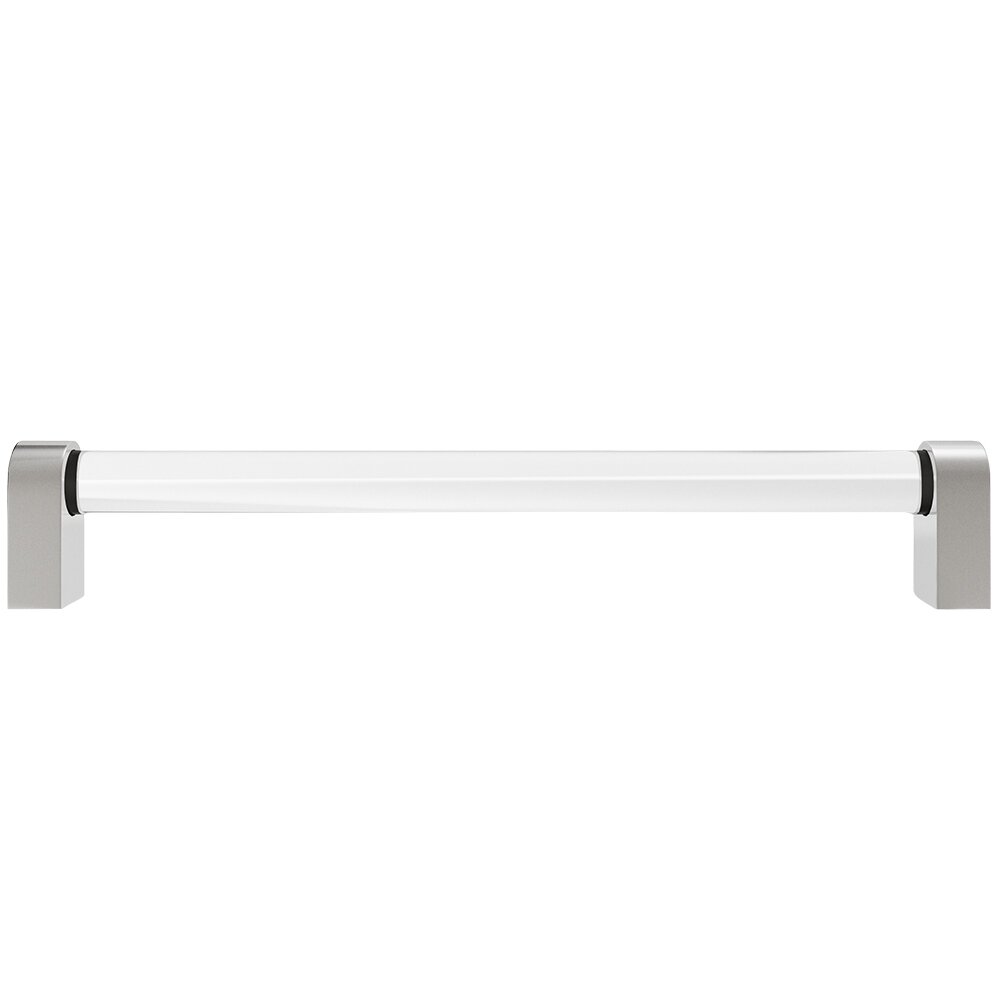 Hapny Hardware 12" (305mm) Centers Appliance Pull in Satin Nickel and Clear Acrylic