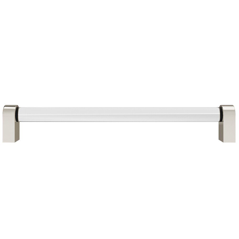 Hapny Hardware 8" (203mm) Centers Cabinet Pull in in Polished Nickel and Clear Acrylic