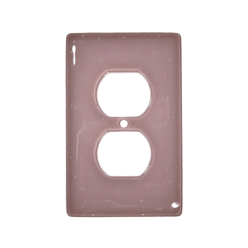 Hot Knobs Single Outlet Glass Switchplate in Dusty Lilac