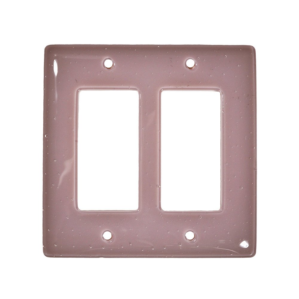 Hot Knobs Double Rocker Glass Switchplate in Dusty Lilac