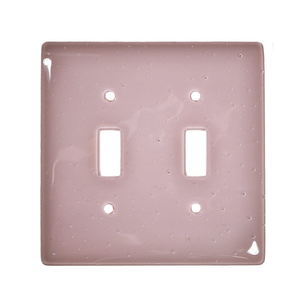 Hot Knobs Double Toggle Glass Switchplate in Dusty Lilac