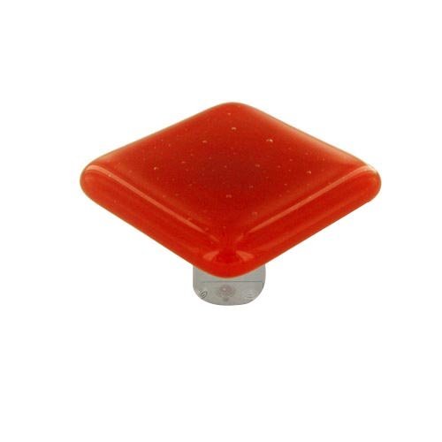 Hot Knobs 1 1/2" Knob in Tomato Red with Aluminum base