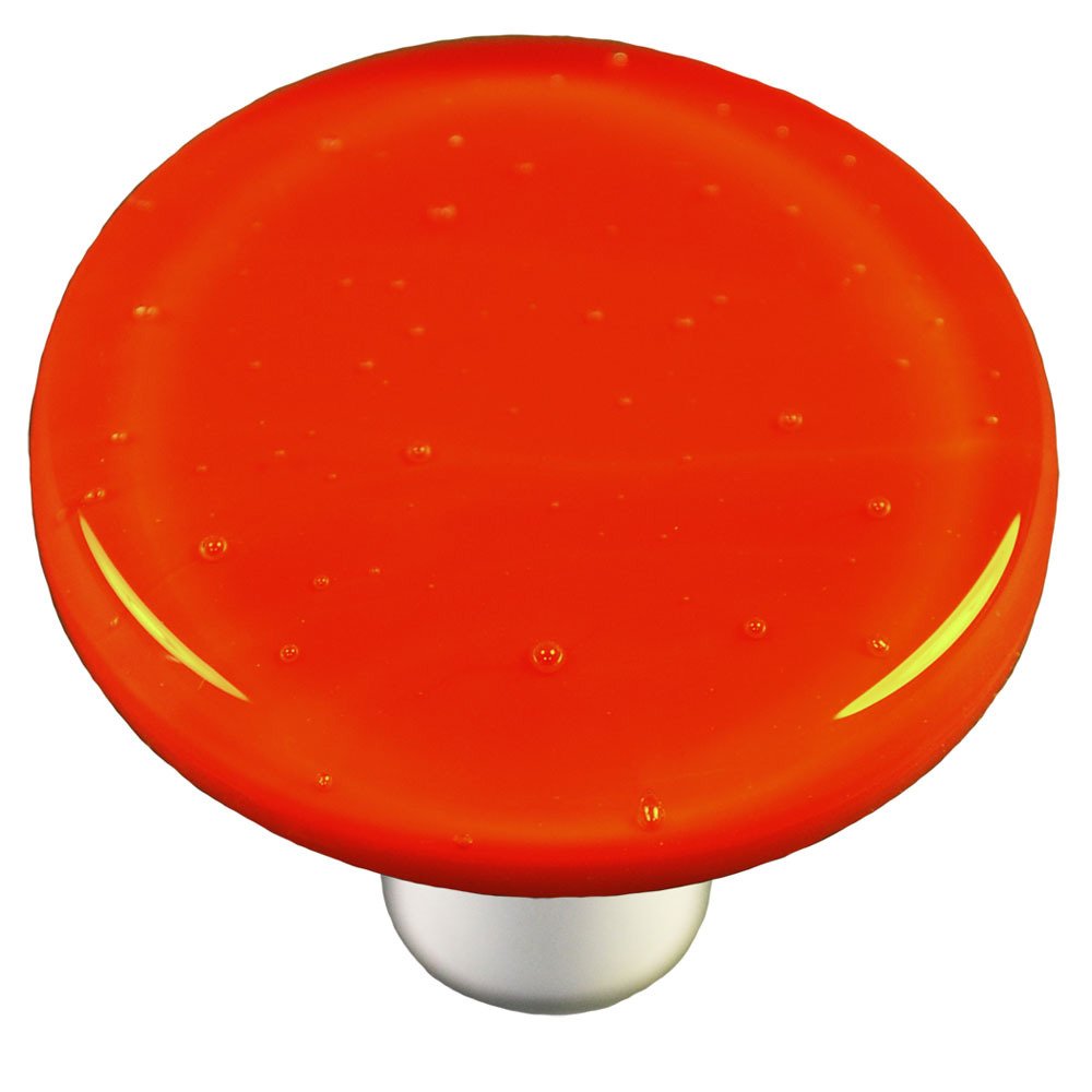 Hot Knobs 1 1/2" Diameter Knob in Tomato Red with Black base