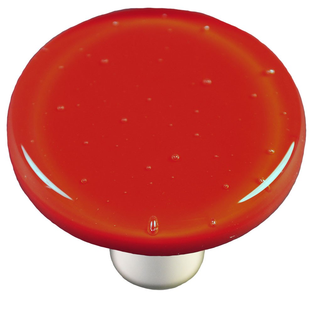 Hot Knobs 1 1/2" Diameter Knob in Brick Red with Black base