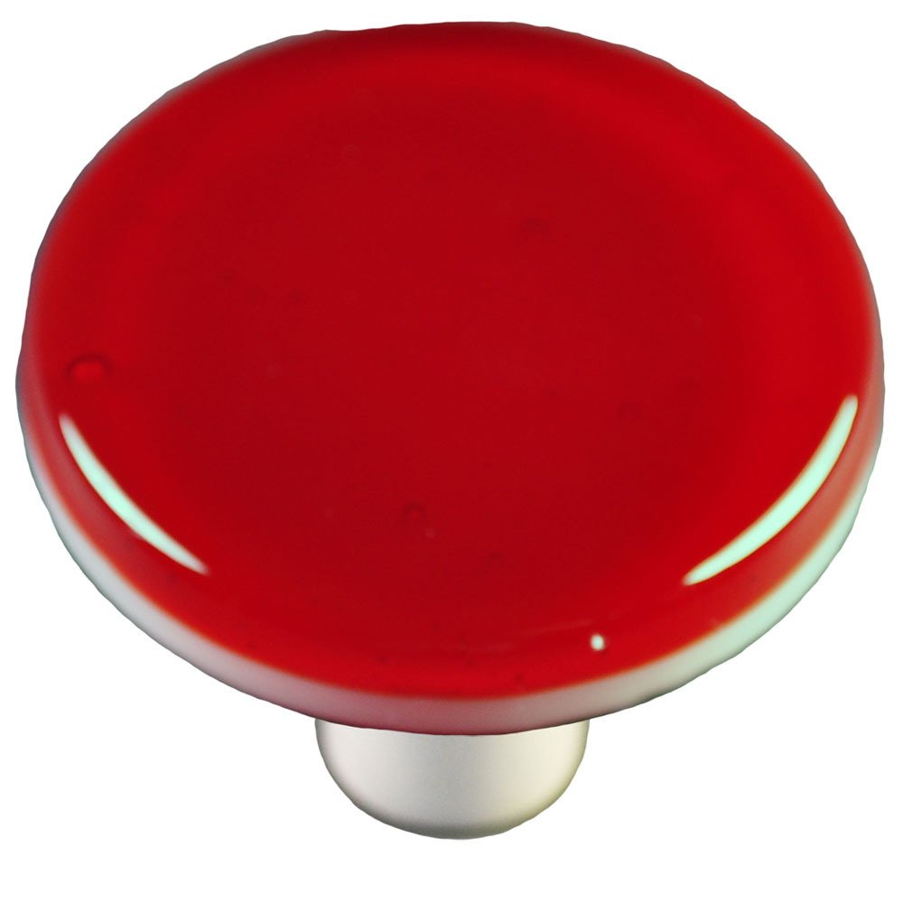 Hot Knobs 1 1/2" Diameter Knob in Red with Black base