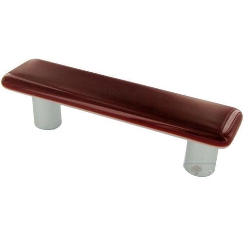 Hot Knobs 3" Centers Handle in Garnet Red with Black base