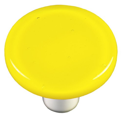 Hot Knobs 1 1/2" Diameter Knob in Canary Yellow with Aluminum base