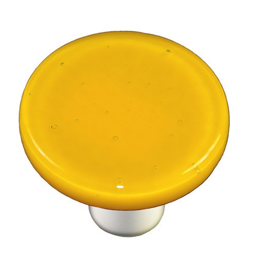 Hot Knobs 1 1/2" Diameter Knob in Sunflower Yellow with Aluminum base