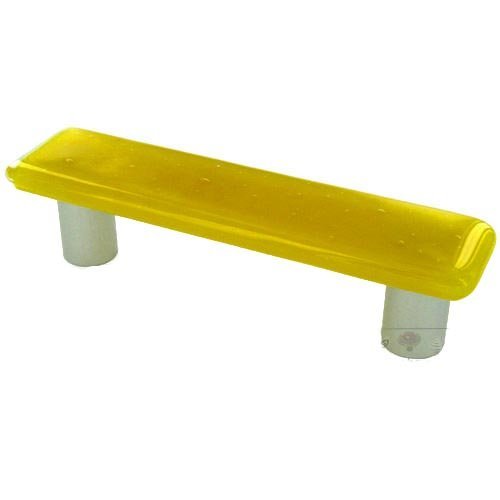 Hot Knobs 3" Centers Handle in Sunflower Yellow with Aluminum base