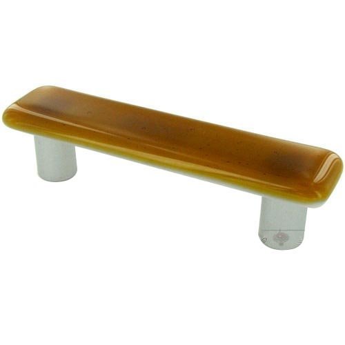 Hot Knobs 3" Centers Handle in Medium Amber with Black base