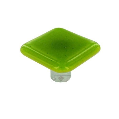 Hot Knobs 1 1/2" Knob in Spring Green Trans with Black base