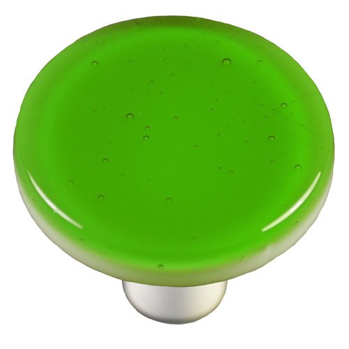 Hot Knobs 1 1/2" Diameter Knob in Light Green with Aluminum base