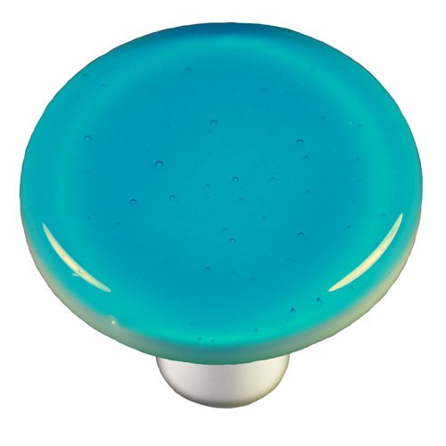 Hot Knobs 1 1/2" Diameter Knob in Turquoise Blue with Black base