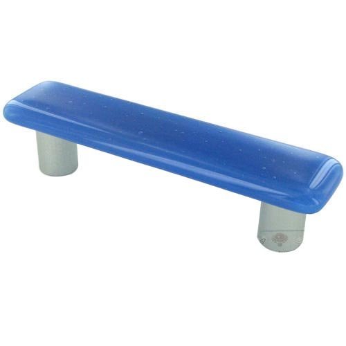 Hot Knobs 3" Centers Handle in Egyptian Blue with Aluminum base