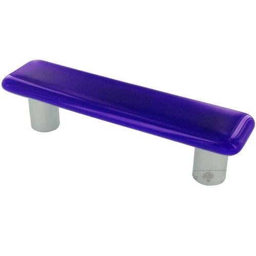 Hot Knobs 3" Centers Handle in Deep Royal Blue with Aluminum base