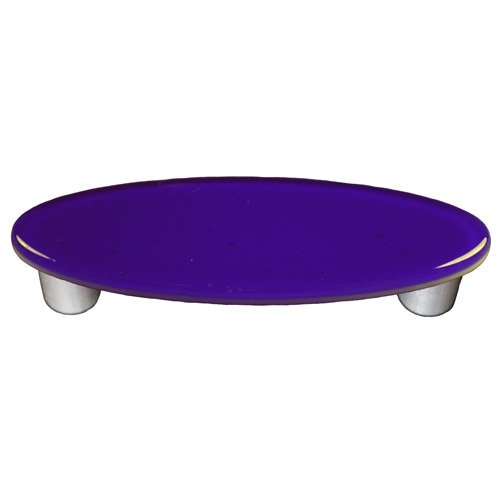 Hot Knobs 3" Centers Oval Handle in Deep Royal Blue with Aluminum base