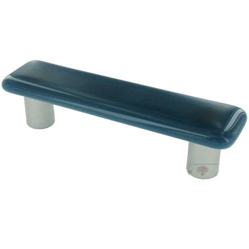 Hot Knobs 3" Centers Handle in Steel Blue with Aluminum base
