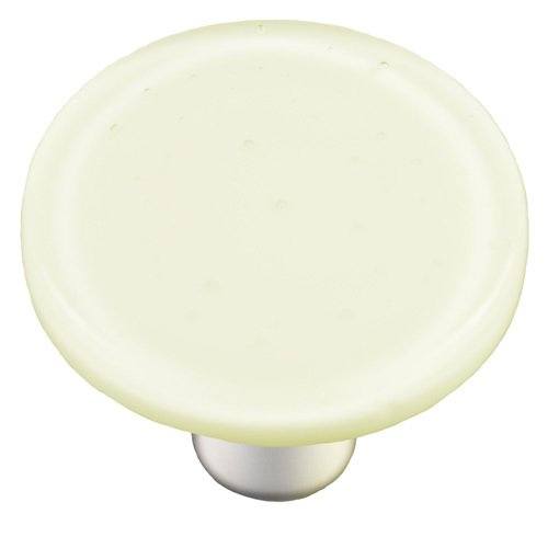 Hot Knobs 1 1/2" Diameter Knob in White with Aluminum base