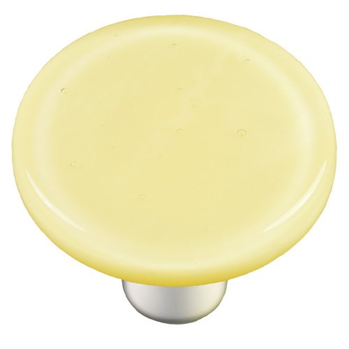 Hot Knobs 1 1/2" Diameter Knob in Marzipan Striker with Aluminum base