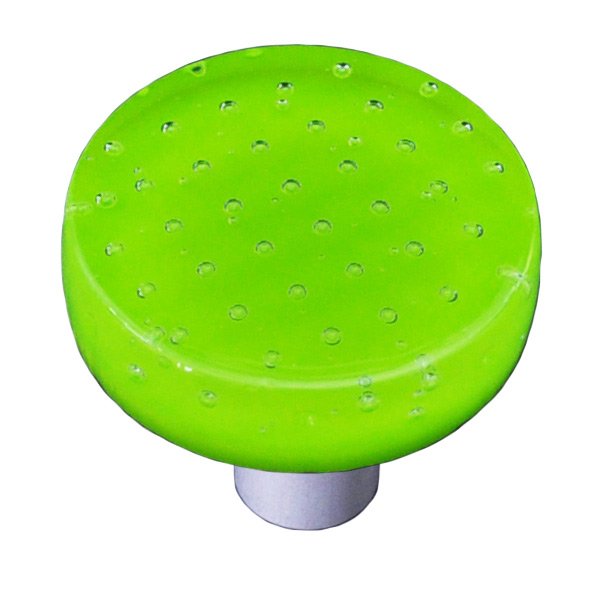 Hot Knobs 1 1/2" Diameter Knob in Spring Green with Aluminum base
