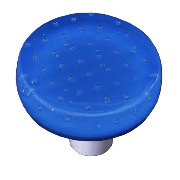 Hot Knobs 1 1/2" Diameter Knob in Egyptian Blue with Aluminum base
