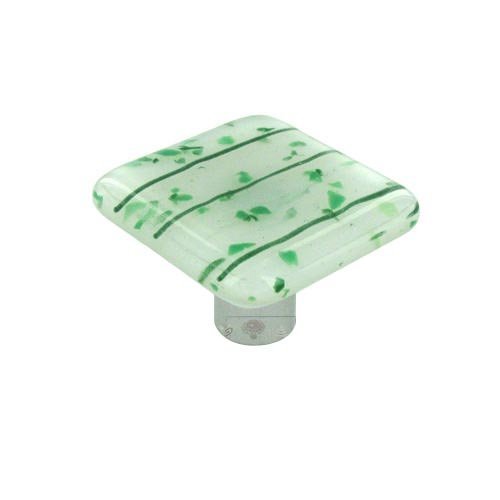Hot Knobs 1 1/2" Knob in Green & White with Aluminum base