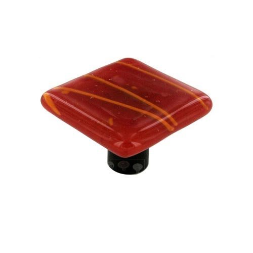 Hot Knobs 1 1/2" Knob in Orange & Red with Aluminum base