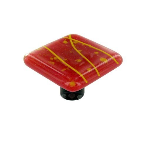 Hot Knobs 1 1/2" Knob in Yellow & Red with Black base