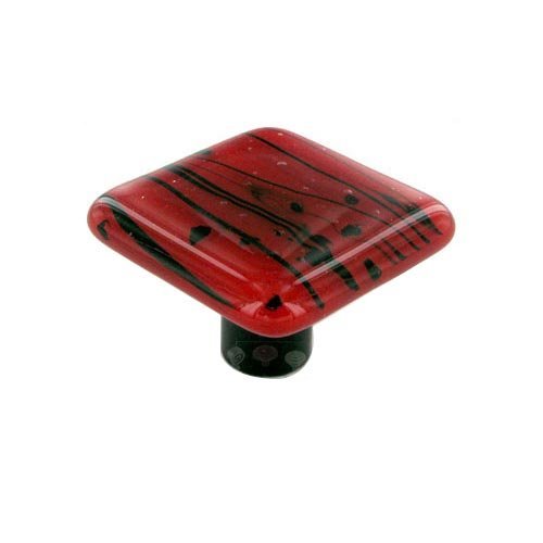 Hot Knobs 1 1/2" Knob in Red & Black with Black base
