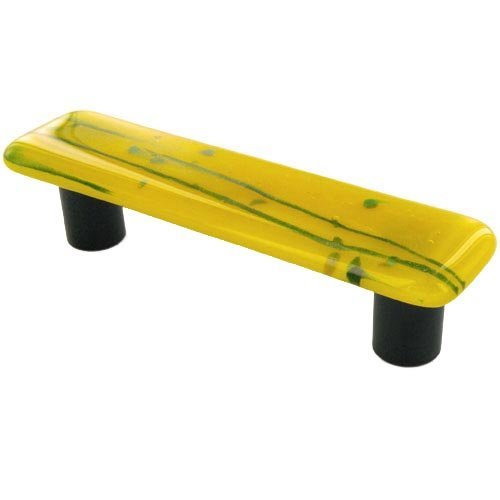 Hot Knobs 3" Centers Handle in Green & Sunflower Yellow with Aluminum base