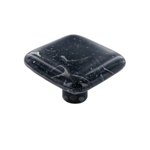 Hot Knobs 1 1/2" Knob in Fractures Slate with Black base