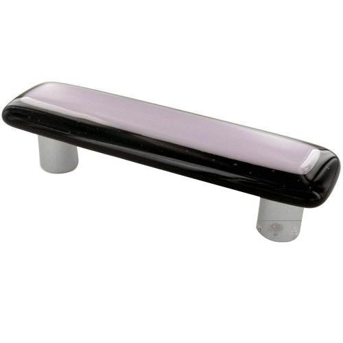 Hot Knobs 3" Centers Handle in Black Border & Petal Pink with Aluminum base