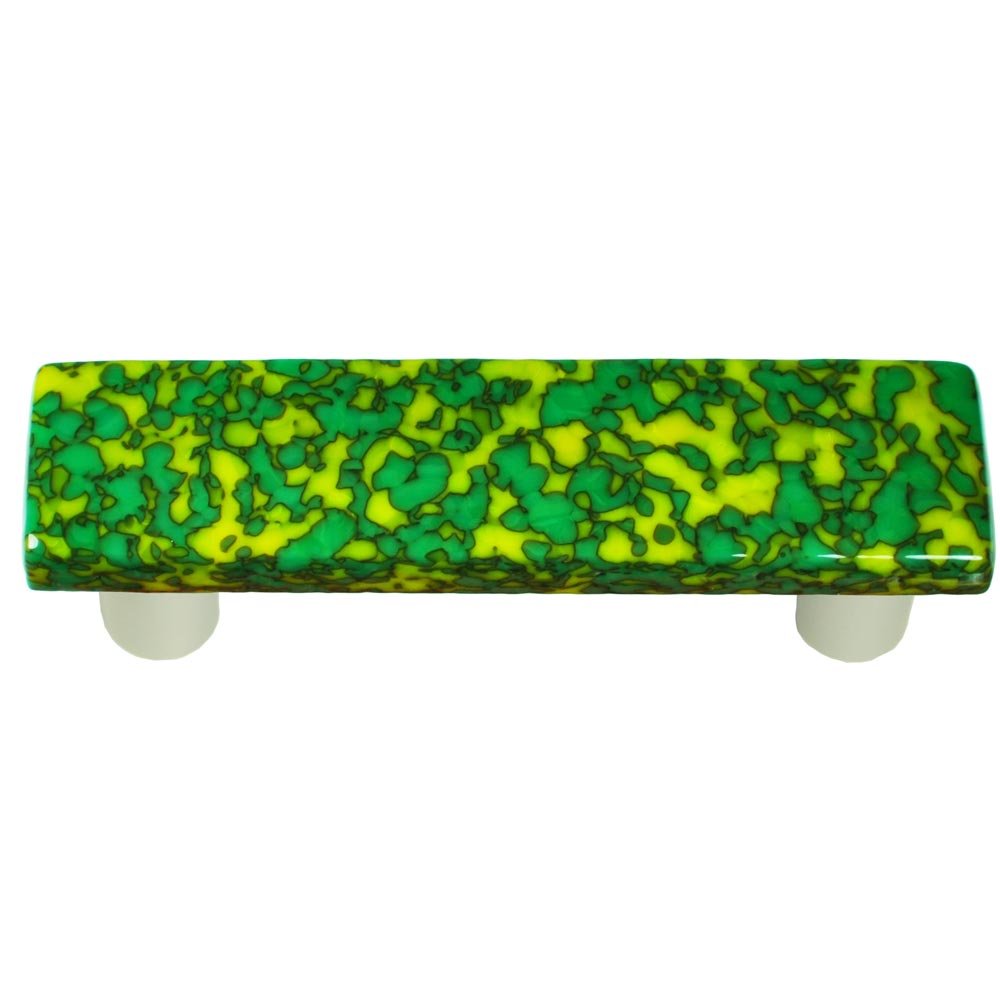 Hot Knobs 3" Centers Handle in Sunflower Yellow & Jade Green with Aluminum base