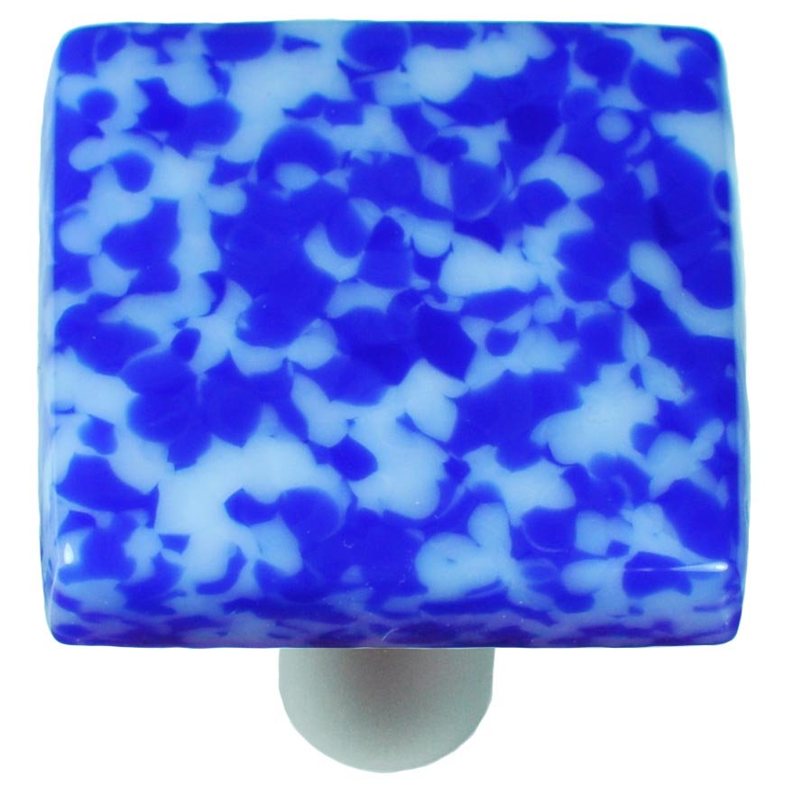 Hot Knobs 1 1/2" Knob in Cobalt Blue & White with Black base
