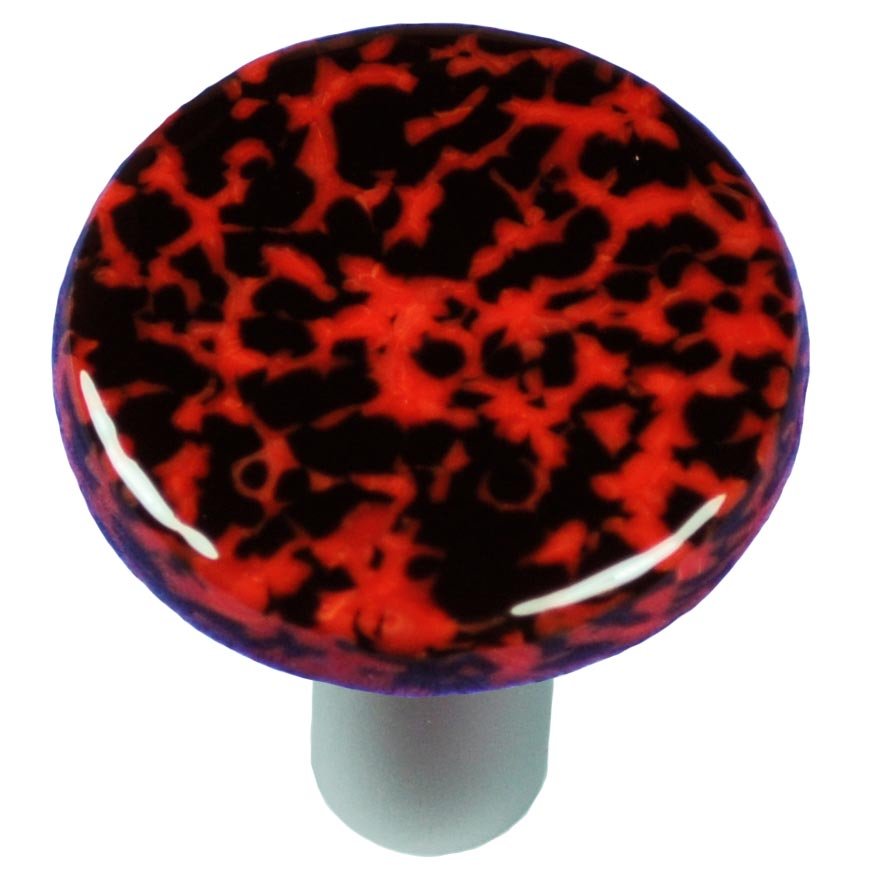 Hot Knobs 1 1/2" Diameter Knob in Black & Red with Aluminum base