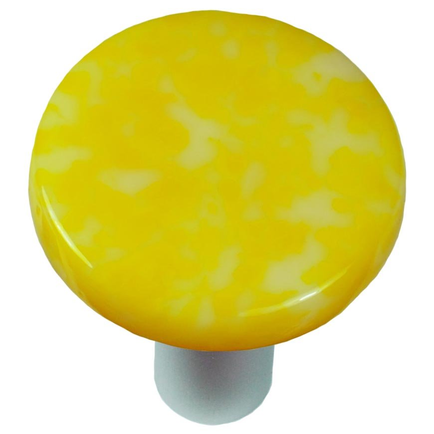 Hot Knobs 1 1/2" Diameter Knob in Sunflower Yellow & White with Black base