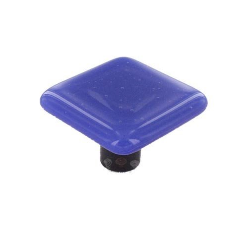 Hot Knobs 1 1/2" Knob in Opaline Cobalt Blue with Aluminum base