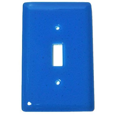 Hot Knobs Single Toggle Glass Switchplate in Turquoise Blue