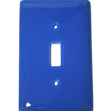 Hot Knobs Single Toggle Glass Switchplate in Egyptian Blue