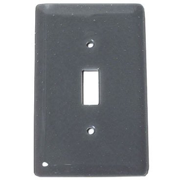 Hot Knobs Single Toggle Glass Switchplate in Deco Gray