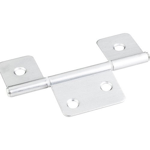 Hardware Resources 3-1/2" Three Leaf Non-mortise Hinge without Screws in Brushed Chrome