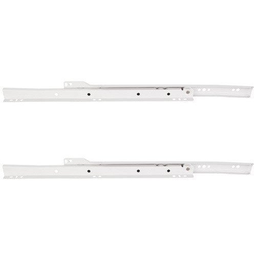 Hardware Resources 18" Cream White 1.0mm Builder Packed Self Closing Drawer Slide Pair in White
